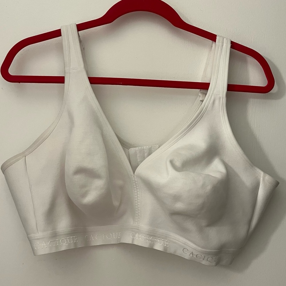 Lane Bryant Cacique Unlined Full Coverage No-Wire 46D White